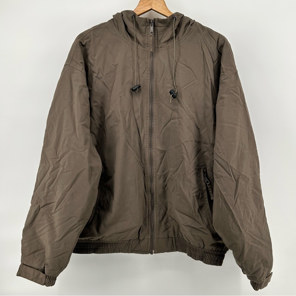 Cabela's Outdoor Gear‎ Jacket Mens L Brown Hooded Full Zip Lined Windbreaker